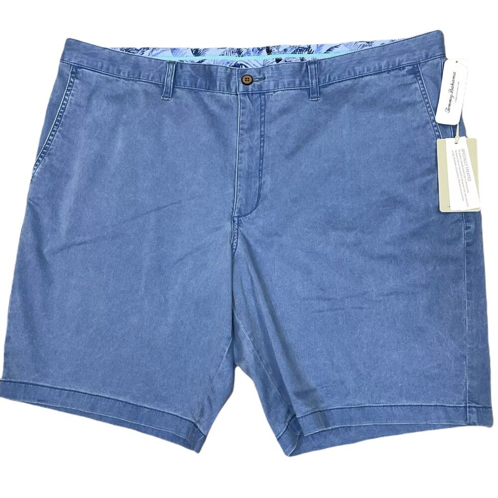 Tommy Bahama Mens Big & Tall 48RG Port Side Blue Stretch 10” Boracay Chino Short